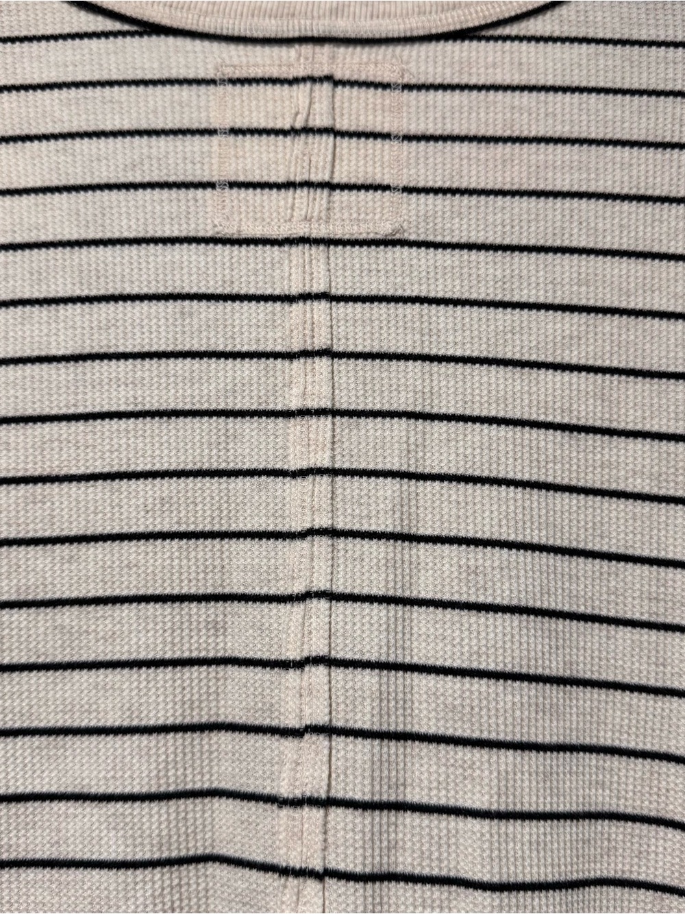aerie Beige Striped Scoop Neck Long Sleeve Henley - Picture 7 of 13